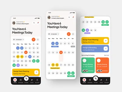 Appointment app: Calendar apointment app ios mobile schedule ui ux