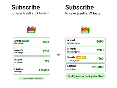 Sprocket Android Screenshot Experiments: Improving Subs Screen android bicicleta bicycle bigger bike cycle darker experiment graphic design inr marketing optimized purchase screen screenshot sprocket subs subscribe subscription test