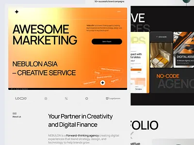 Nebulon Asia-Bold Ideas agency branding agency website animation best agency branding creative design graphic design marketing website minimal ui portfolio ui ux agency web design