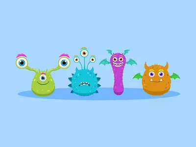 The Odd-balls (Monster Collection) branding cartoon character doodle figma horror illustration logo monster web