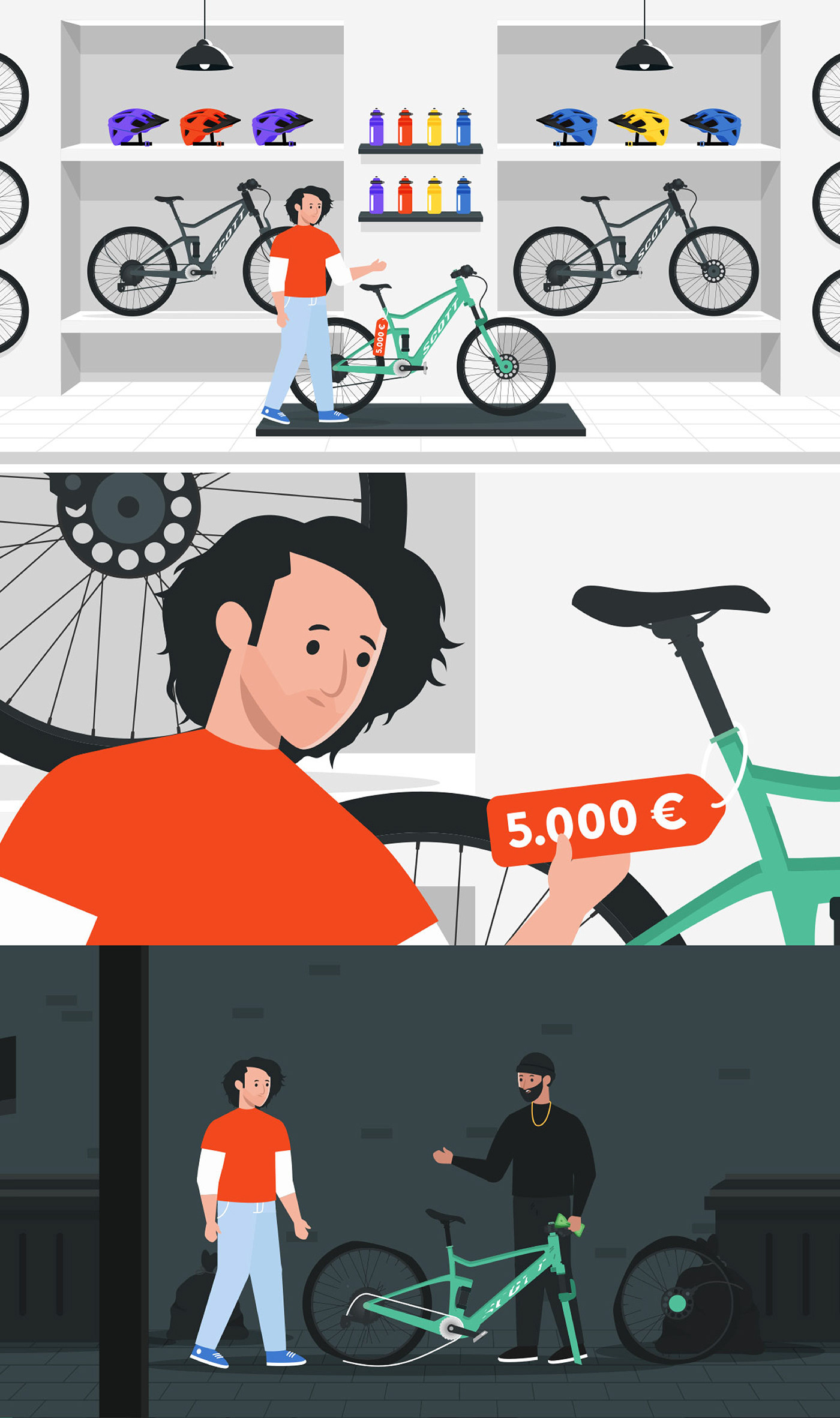Protect Your Bike: Theft Prevention Animation animation graphic design motion graphics