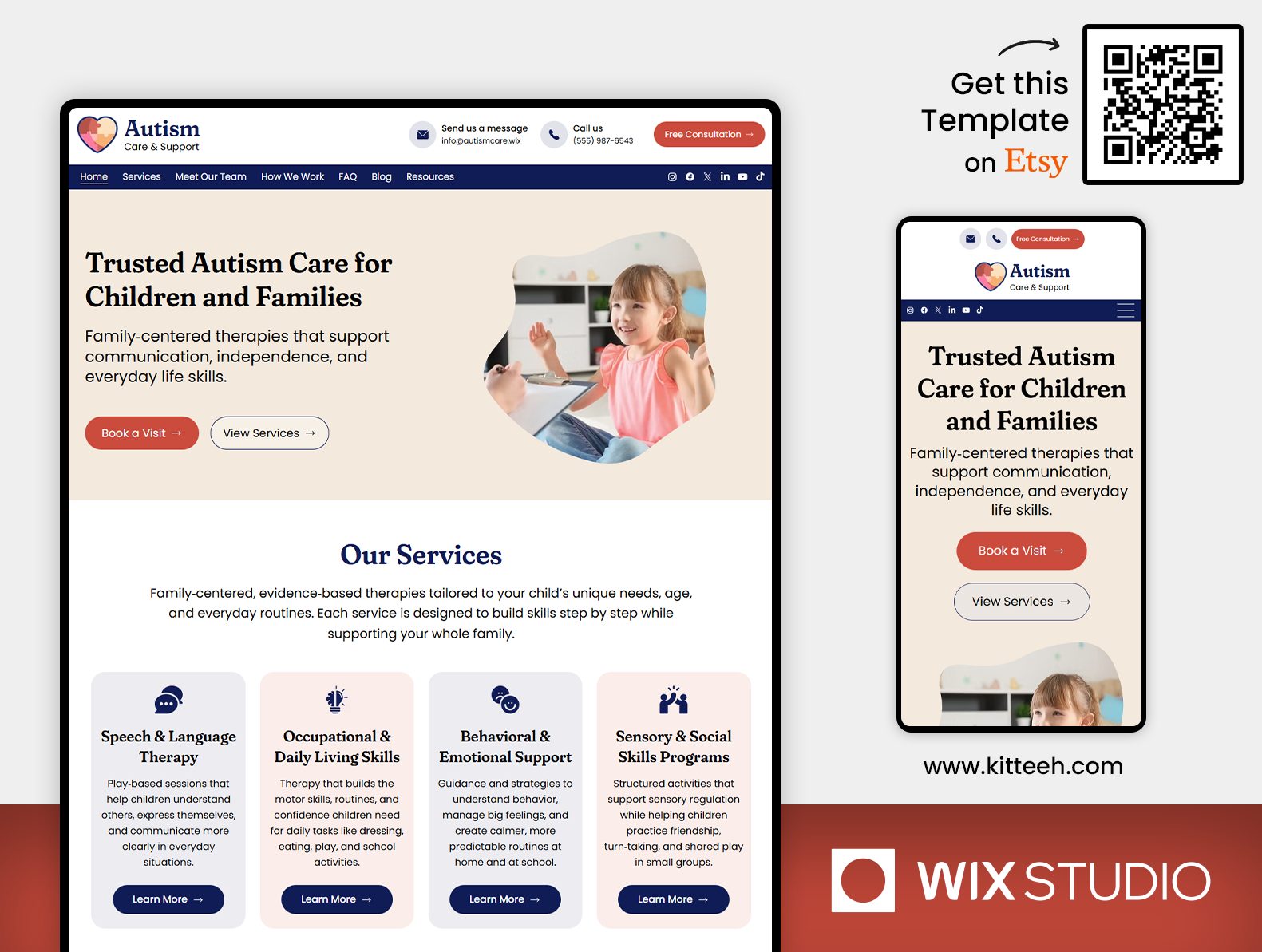 Autism Care & Support - Wix Studio Website Template aba provider website accessible therapy website autism nonprofit site calm care design child development wix child specialist wix cms blog for autism educational therapy site family support template no code therapy site occupational therapy layout resources page template responsive autism layout sensory friendly design special needs organization speech therapy site support services design therapy center wix