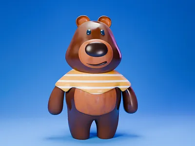 Cute Bear 3d character characterdesign design drawing flat design illustration vector