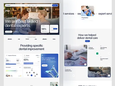 Glowdent - Dental Website Design clinic website dental dental agency dental website dentist website hospital website landing page web design website design