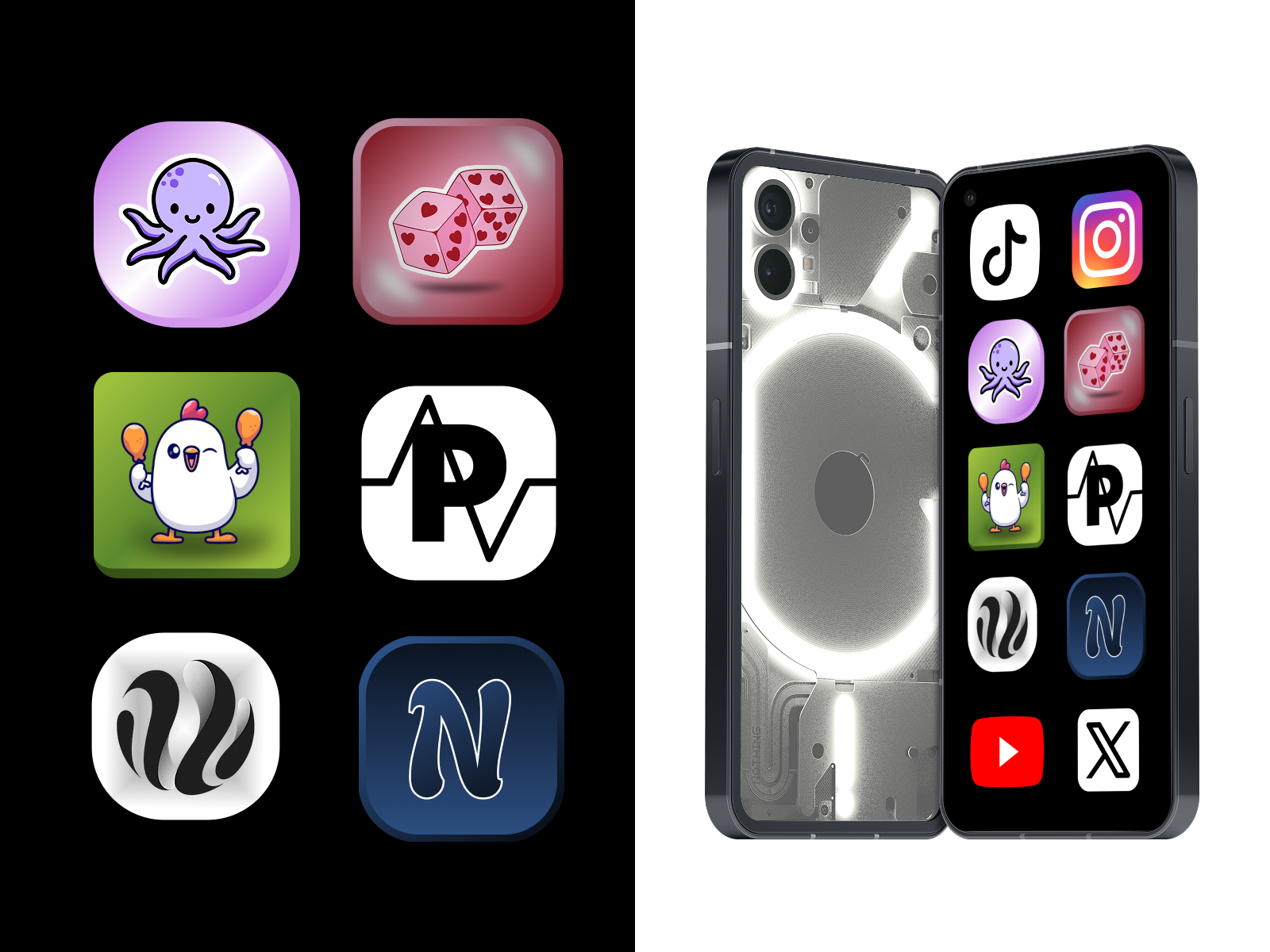 App Icon Design | Light & Dark Mode UI Exploration app icon dark mode graphic design icon design light mode logo mobile app ui ui design ux design visual design