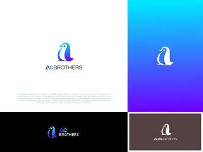 AC Brother Logo Identity | Brand Identity Design Project | Visua ac letter logo ac logomark brand identity brand style guide design branding ca logo custom logo design logo logo design logo redesign logos memorable logo minimalist logo modern logo penguin penguin logo penguin logo concept penguin logo design penguin logo identity penguin logomark
