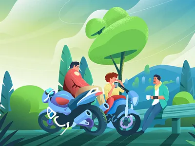 Lifestyle & Outdoor Illustration - Moments on the Move character illustration colorful vector illustration creative digital artwork digital art digital illustration design flat illustration flat style illustration graphic design illustration illustration design illustrator lifestyle illustration minimal illustration outdoor illustration product design textured illustration vector vector illustration