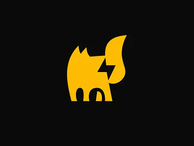 VoltPaw animal animals branding design fox graphic design illustration illustrator lightning logo vector
