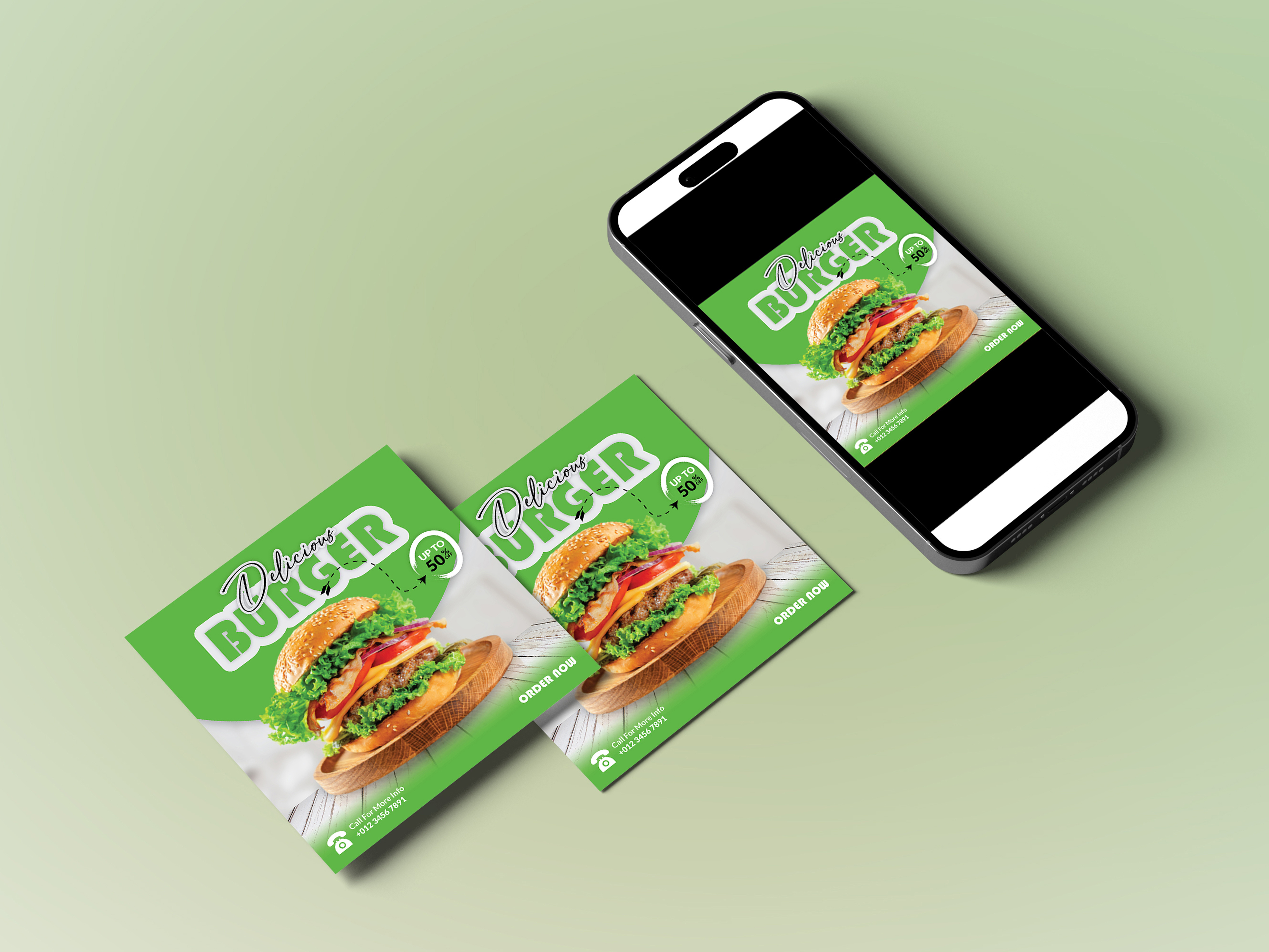 Food Social Media Post Design ad design adobe photoshop branding burger ad design burger design burger post design content cover delicius berger design design food ad design food content food design food post design graphic design illustration logo social media design ui