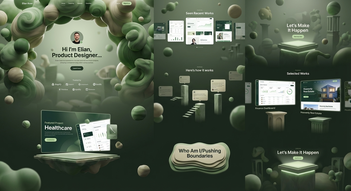 Designer 3D Portfolio Website 3d animation graphic design