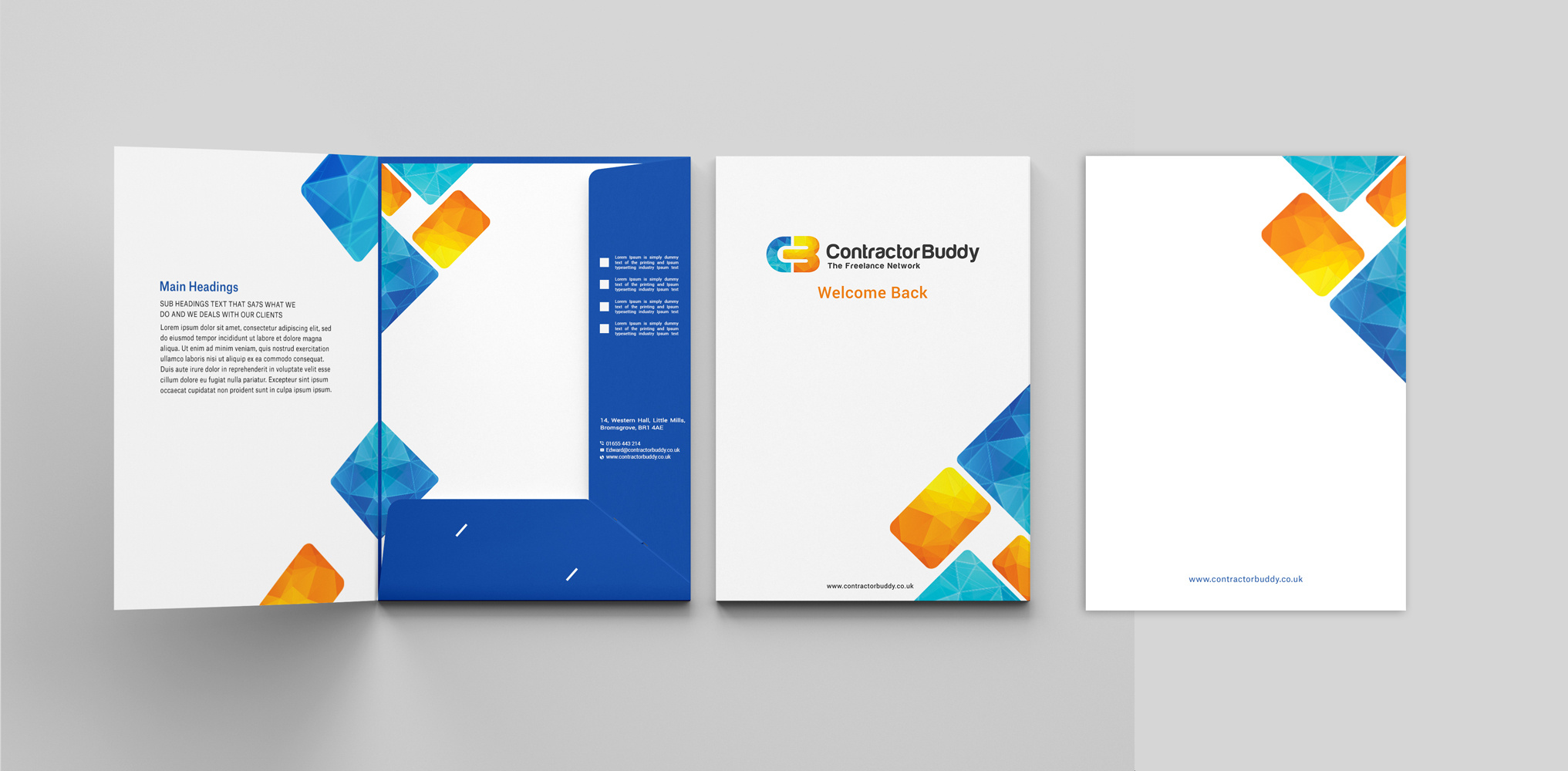 Presentation Folder & Business Card Design branding design business card design company profile design corporate identity cover design custom logo design dipangkar1996 file design folder folder design identity design presentation design presentation folder design stationary stationery design