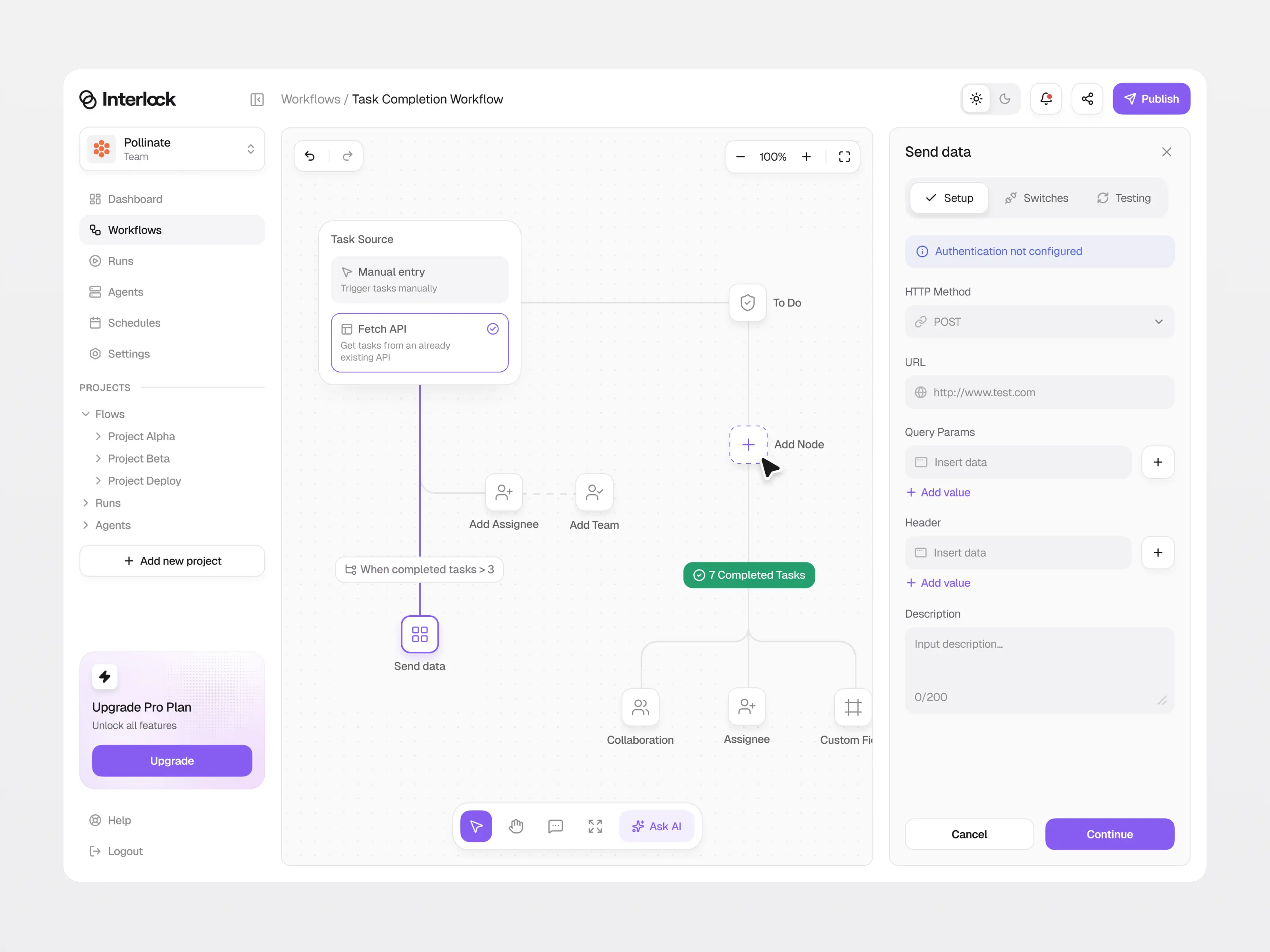 Interlock Workflow App clean design modern n8n ui ux workflow workflows zapier