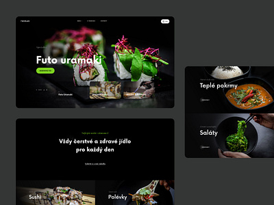 Fishi Sushi black design ui ux webdesign