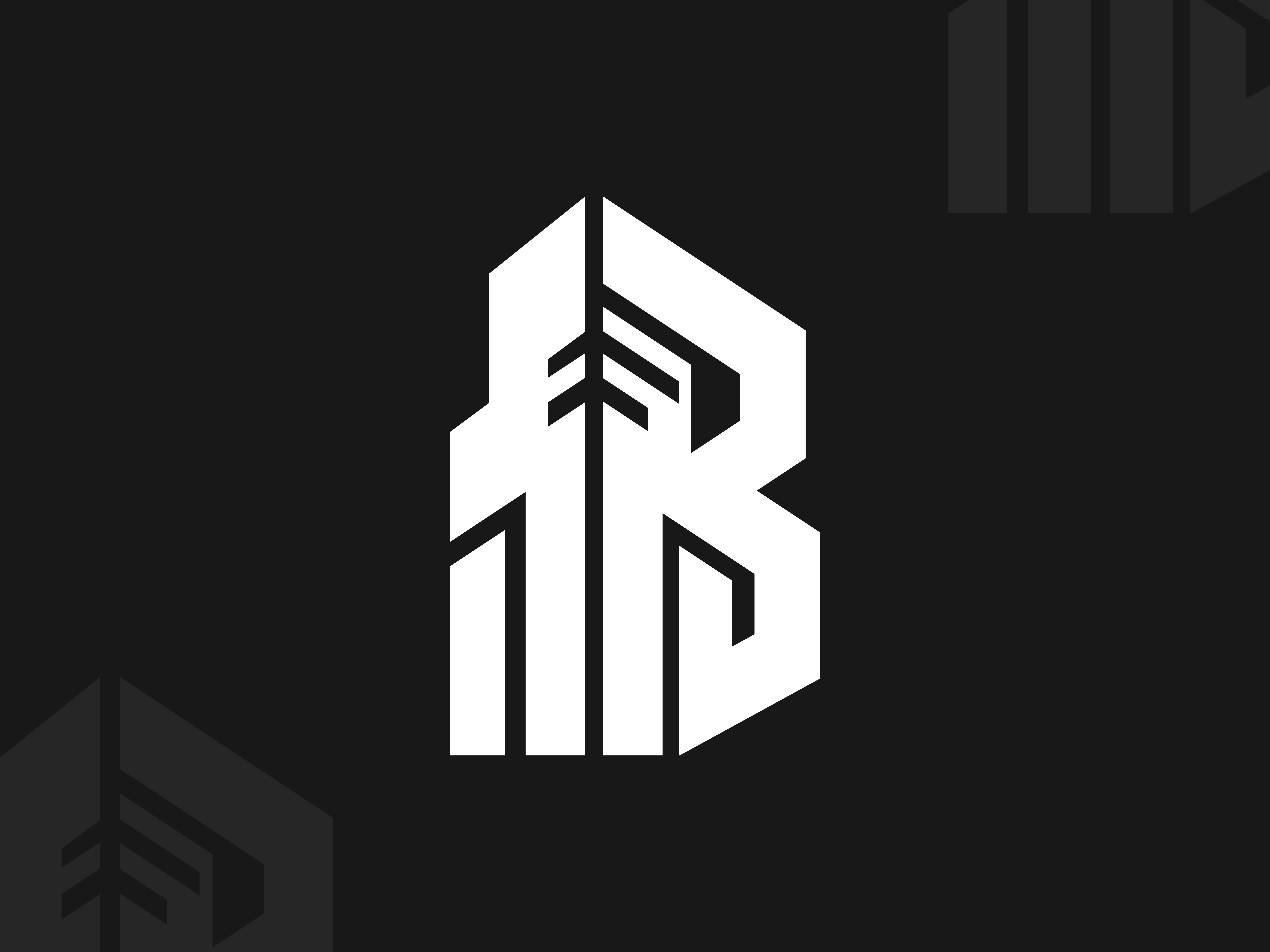 B Letter Architectural Monogram Construction & Real Estate Logo architecturallogo builderlogo constructionlogo dribbble dribbbledesign lettermark logodesign logoforsale modernlogo monogramlogo propertybranding realestatelogo