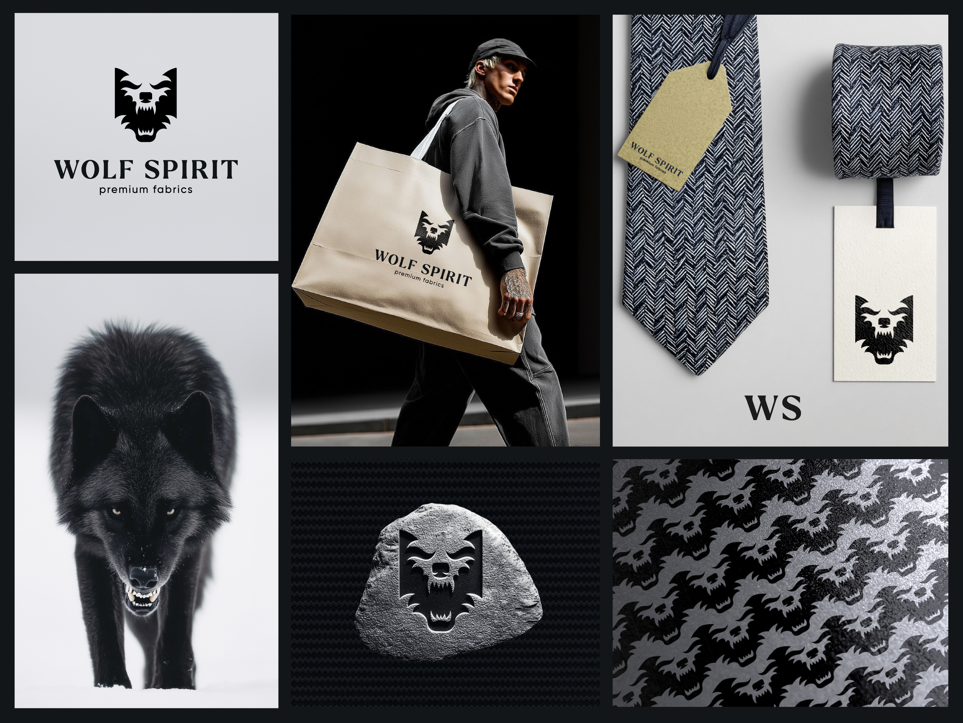 Wolf_Spirit animal branding cloth dark design freedom graphic design icon illustration logo logo design power predator spirit vector werewolf wolf