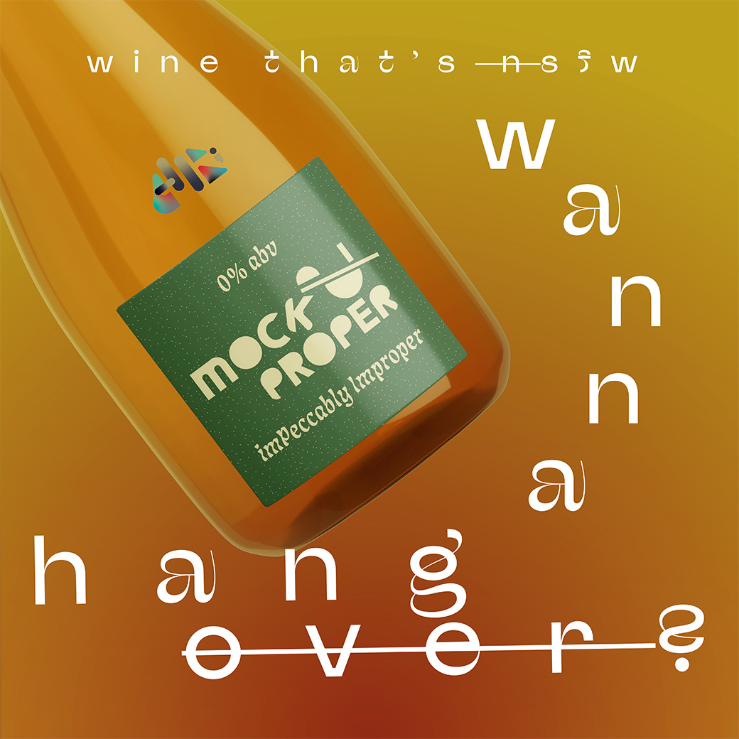 Mock & Proper Non-Alcoholic Wine + Spirit Brand Mockup adobe branding graphic design illustration illustrator logo logos photoshop typography ux vector