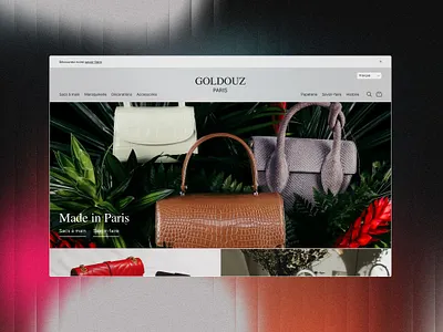 goldouz paris . luxury bag e-commerce website brand brand creation brand identity branding ecom ecommerce ecommerce design graphic design logo logo design ui ui design ux ux design