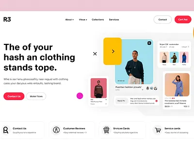 R3 | Premium Clothing Brand Design animation brand branding clothing clourful ui ux