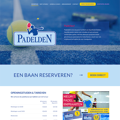 Padel website branding logo ui website