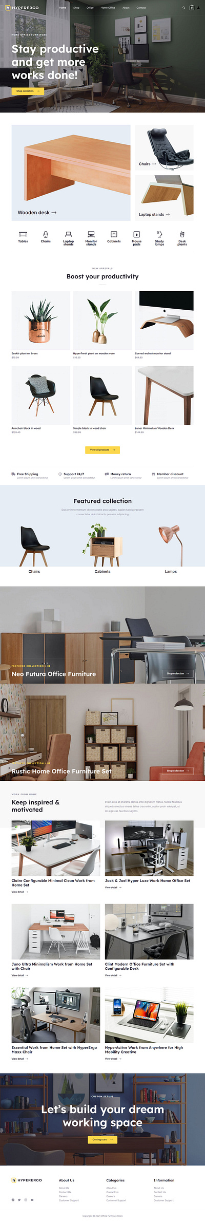 Office Furniture Store elementor furniture website wordpress