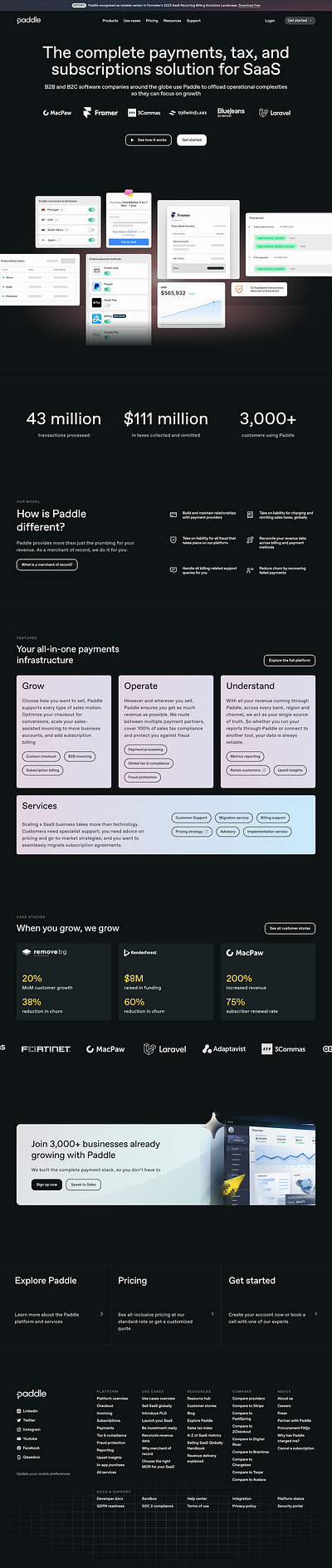 Landing page Redesign (Paddle) casestudy elementor landingpageredesign marketingautomation minimalistdesign onlinepresence userexperience webdesign wordpress