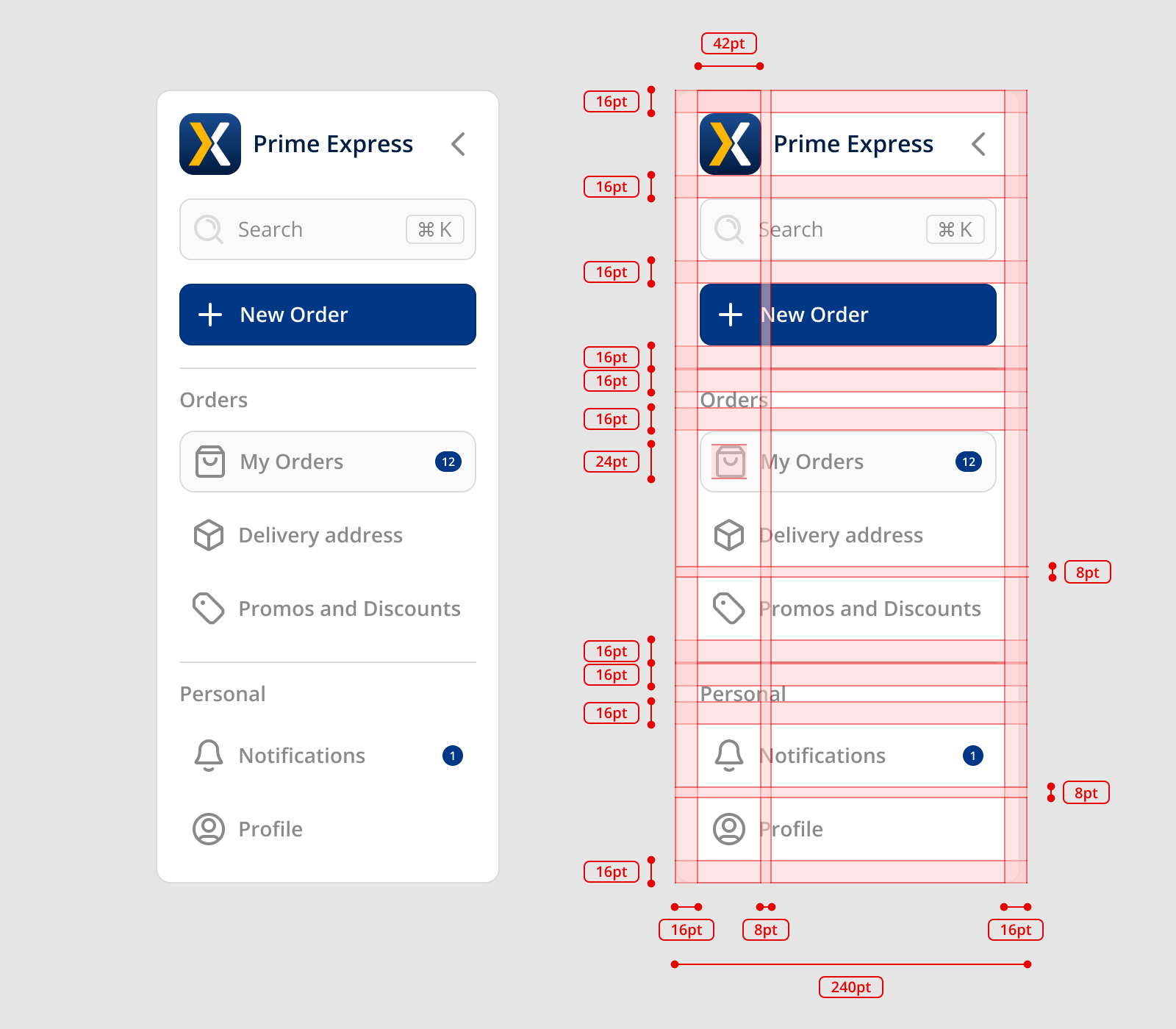 Sidebar Navigation with explanations autolayout navigation rules tutorial ui