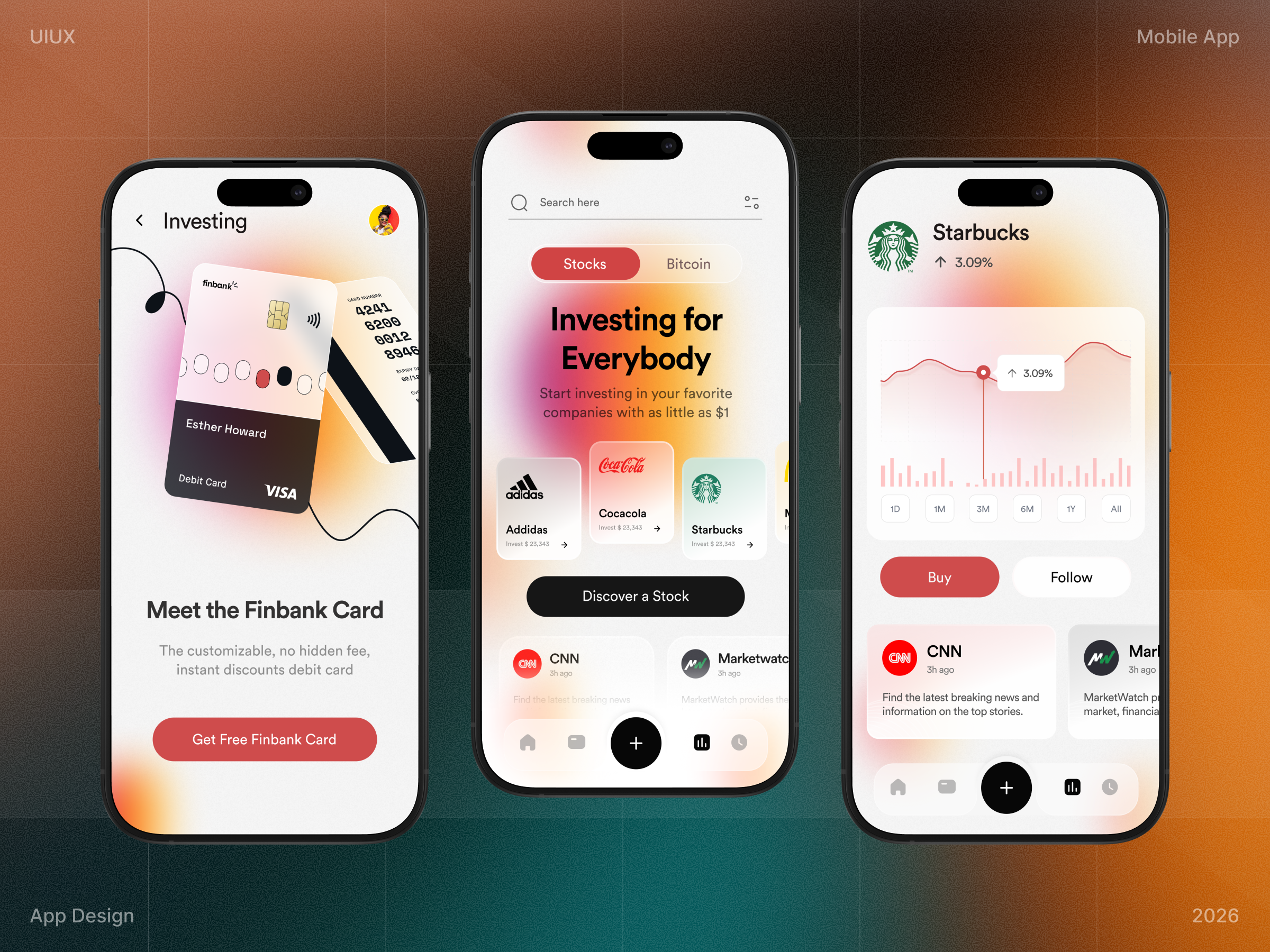 Example of Investing App UI/UX for Future Investors