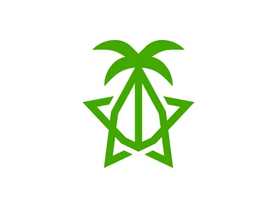 Star Palm Logo beach logo branding design graphic design hotel logo logo palm logo palm star logo star logo star palm logo tourism logo travel logo tree palm logo tropical logo