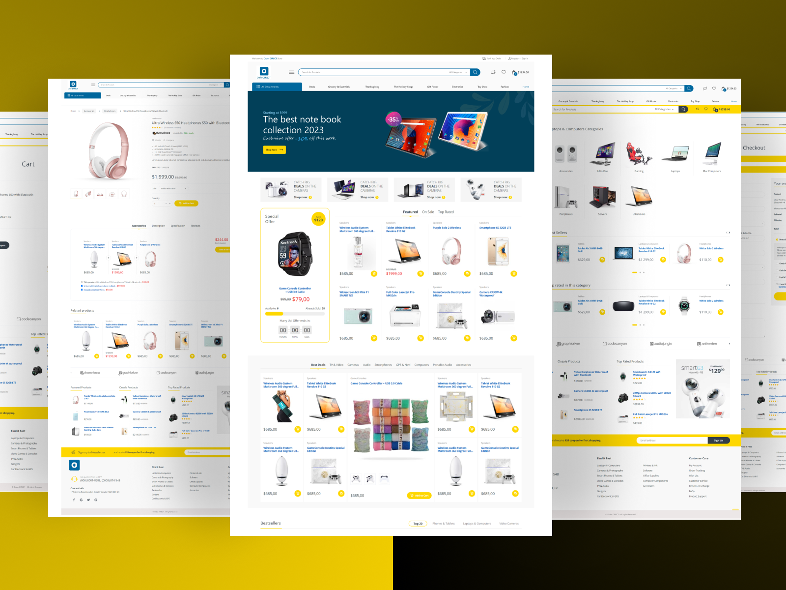 Example of Order Direct – Web & Mobile UI/UX D&D