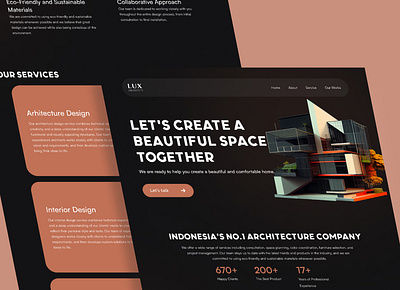 Architecture Agency Landing Page architecture agency design landing page profile company ui design web website