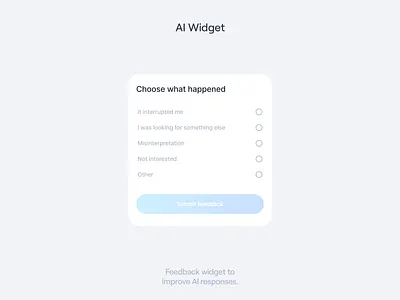 Today’s Drop: AI Widget aidesign aifigma aiui aiux figmadesign headstartui productdesign uidesign uxdesign