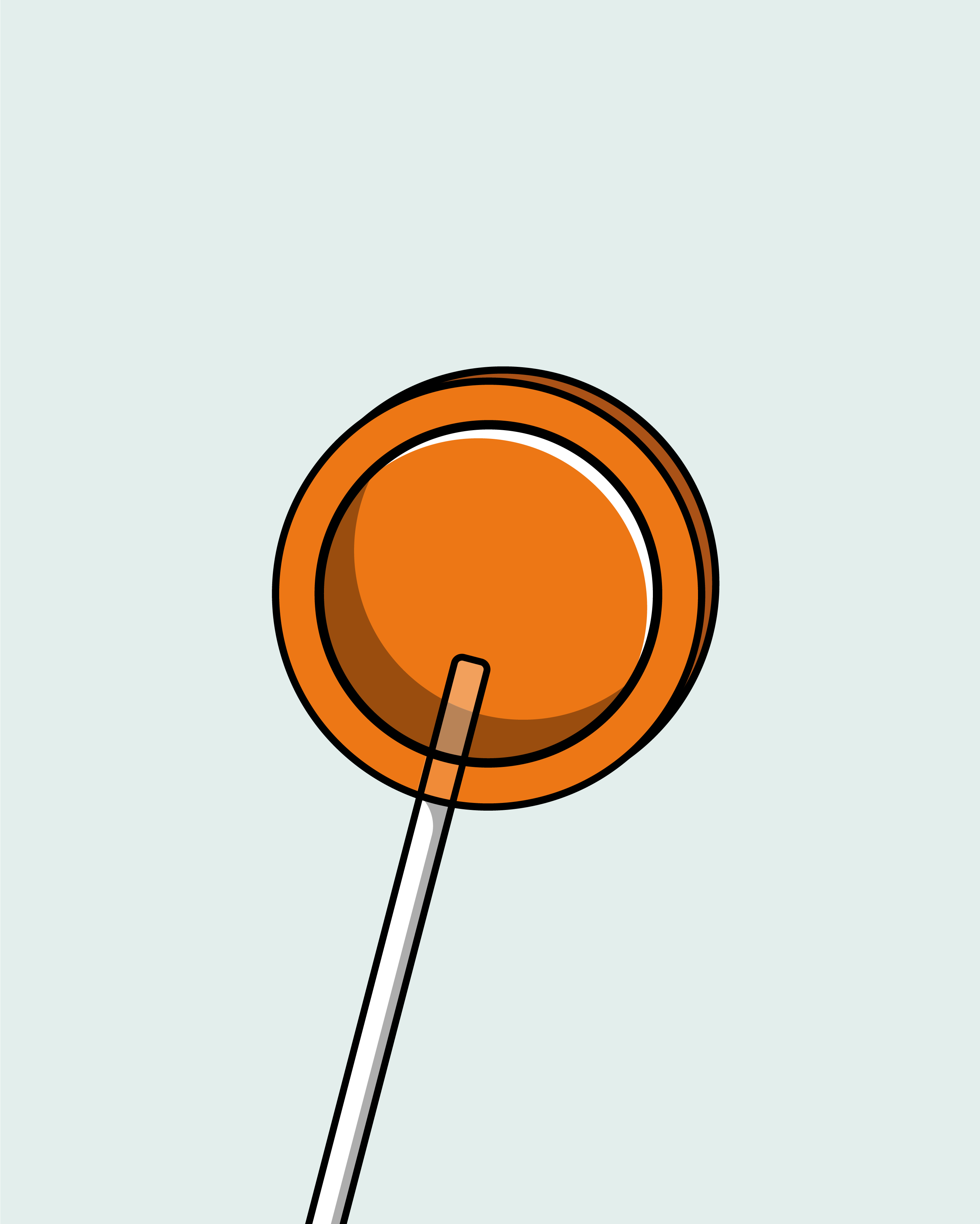 Sucker - Vector Illustration cute illustration line art minimalistic new memphis orange pop vector