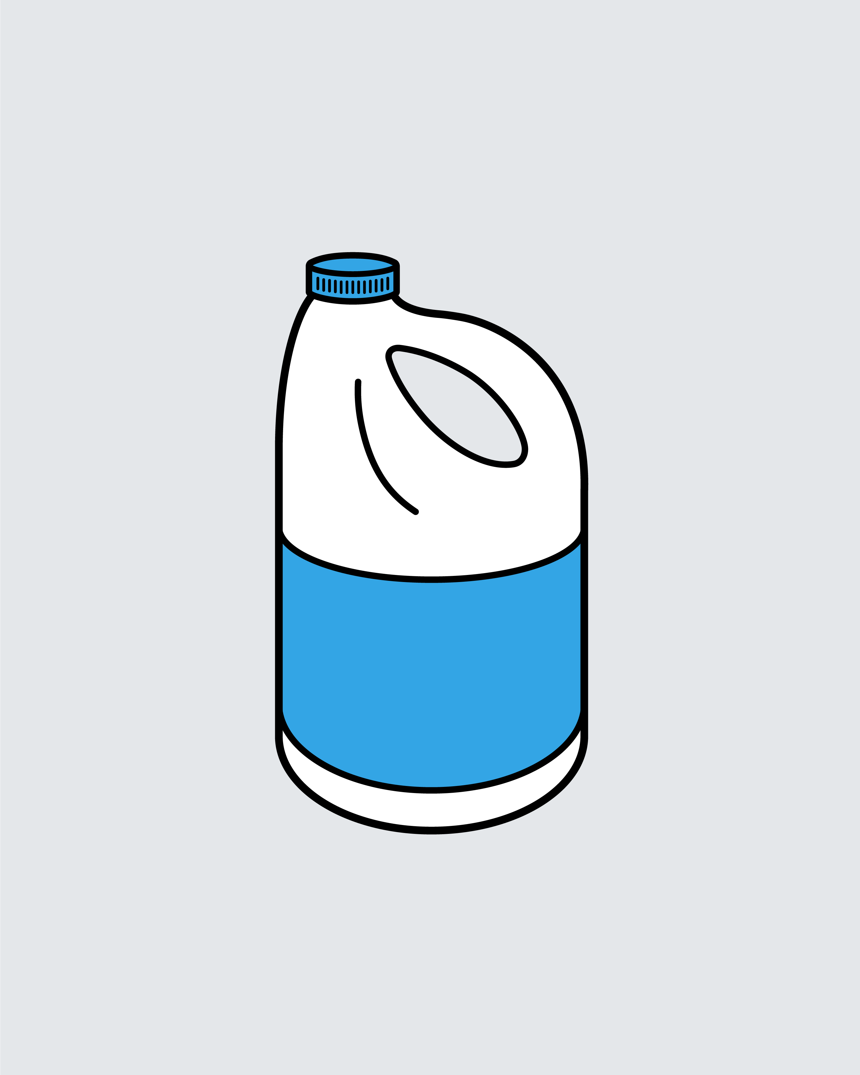 Clorox - Vector Illustration bleach blue illustration line art minimalistic new memphis plastic vector white