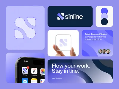 Sinline - Workflow Automation Platform app icon brand development brand identity branding design agency fintech branding letter s logo logo presentation modern branding productivity app saas app logo saas branding startup branding symbol mark visual identity workflow automation tool