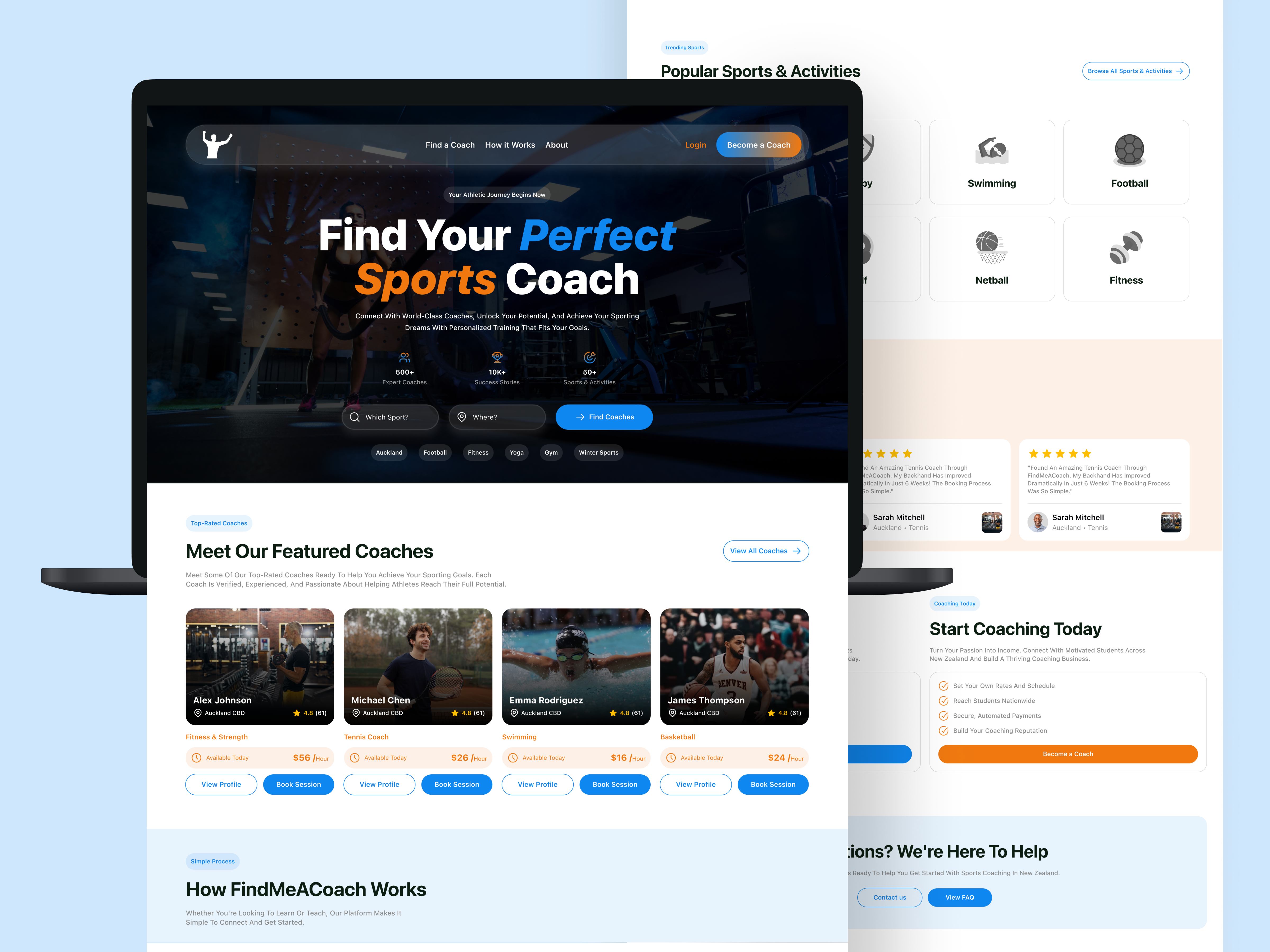 Find Sport Coach Website UI UX Design about us page design coach website figma designer find coach website find sport coach home page design listing page design search and filter page sport coach website sport website ui ui designer ui ux design ux ux designer website ui website ui ux wireframe