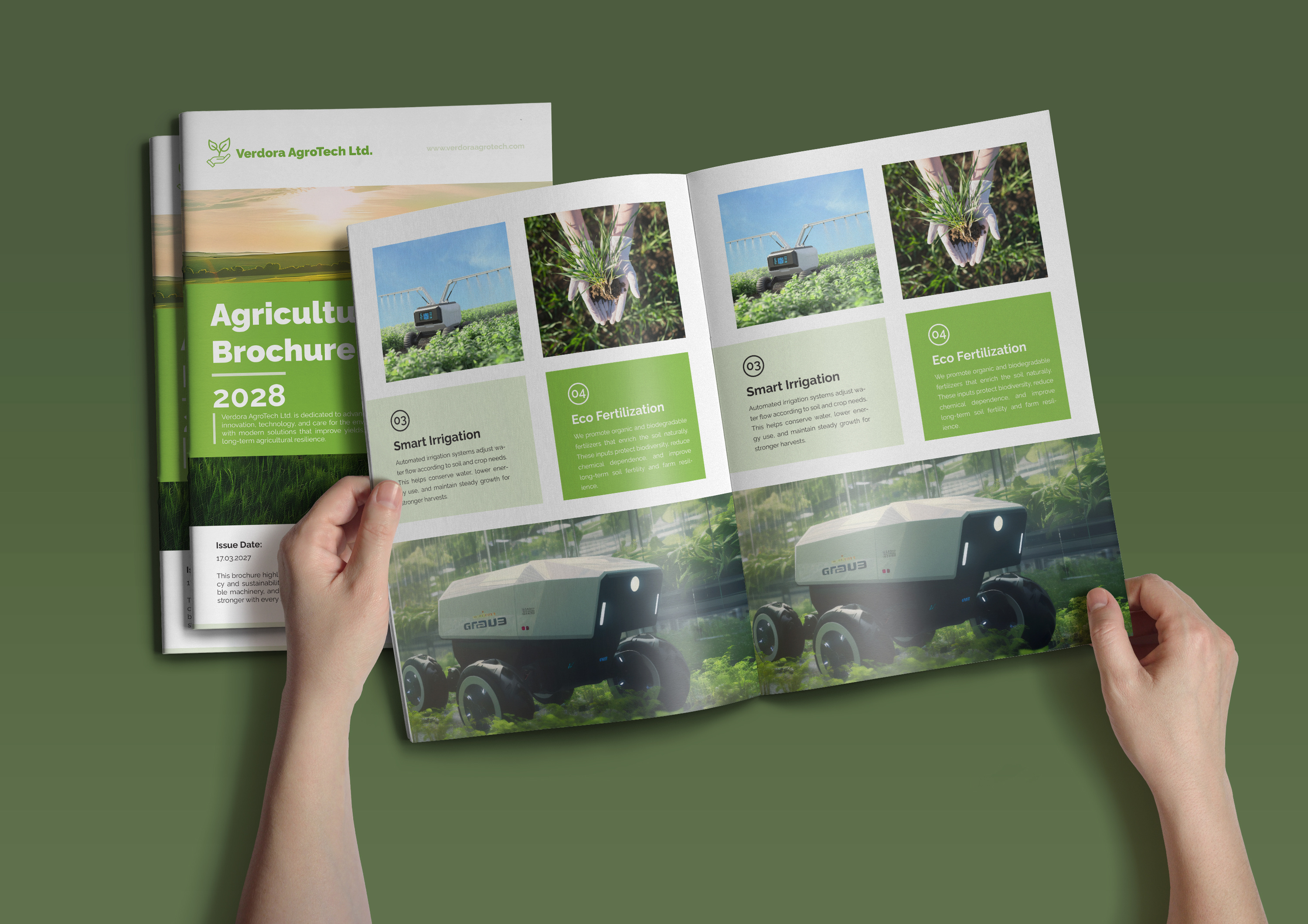 Modern Agriculture Brochure Design agri company agri report agriculture brochure agritech design annual reprot branding brochure brochure design catalog company profile corporate flyer design farm branding farming profile farming services graphic design illustration indesign poster sustainable agri