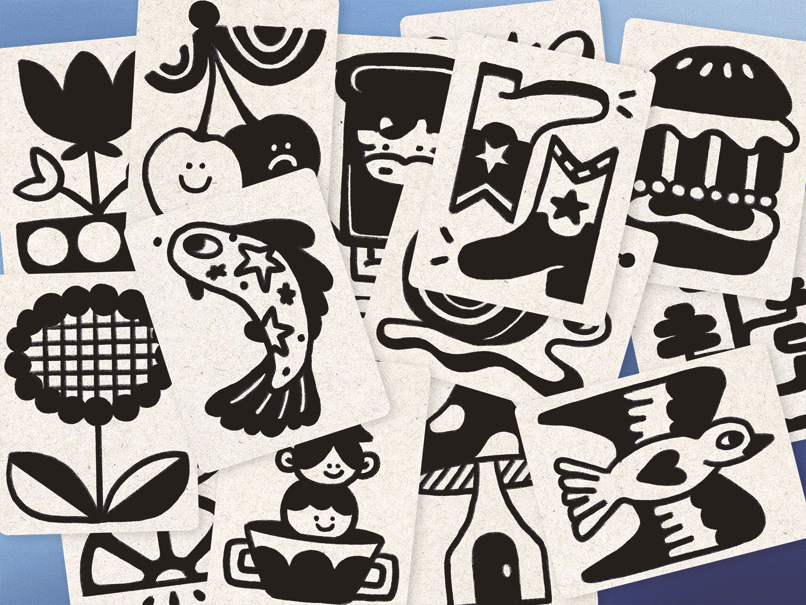 High-Contrast Development Cards for Babies baby development baby shower gift black and white development flashcards fun graphic design gumroad hand drawn high contrast illustration infant shapes montessori parents patterns printable symmetry tummy time visual development whimsical