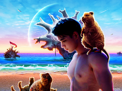 𝗤 𝗨 𝗢 𝗞 𝗞 𝗔 🧸⊹°˖ adorable asian australia beach boy cute digital dreamscape filipino gay gradients graphic design kawaii male photoshop pinoy queer quokka sexy summer