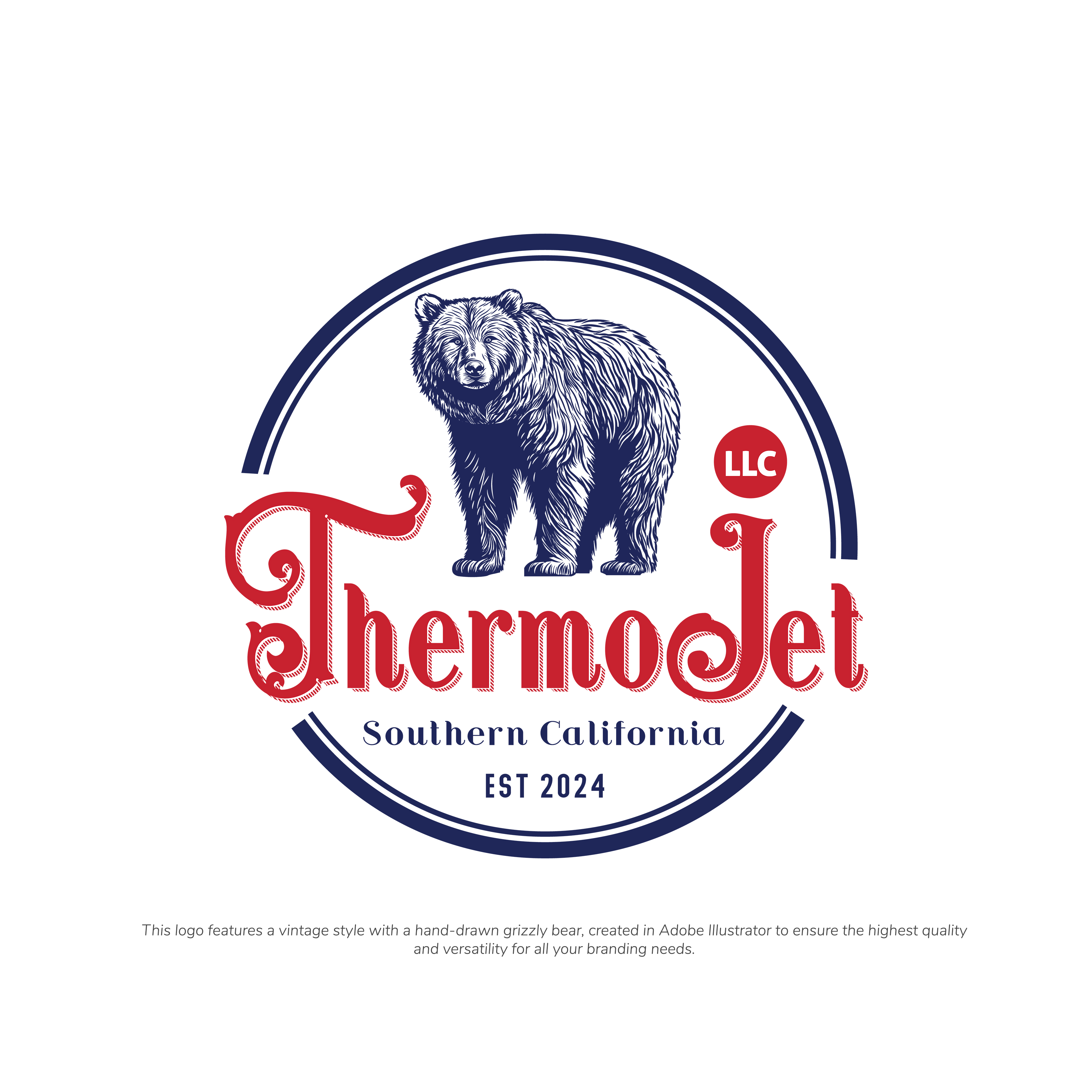 ThermoJet Vintage Logo 3d animation branding graphic design logo motion graphics ui
