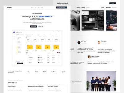 Agency modern, minimal, and creative landing page agency creative dashboard landing landing page minimal modern ui