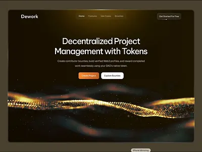 Web3-native project management blockchain crypto crypto landing page cryptocurrency design interactive landing page landing page design minimal design tech design ui design ui ux web web design web3 web3 design web3 media platform web3 native project management web3 website