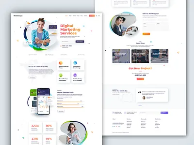 Digital Marketing Landing Page UI Design app ui clean ui creative design dashboard design digital agency landing page design marketing website mobile app design modern design product design responsive design saas design startup design ui design ui ux design user experience user interface ux design web design website ui
