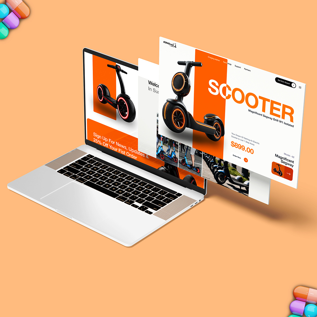 🛴 Electric Scooter E-commerce Website UI branding clean ui ecommerce figma landing page design marketplace modern ui product design scooter app design scooter website ui ui ux ui ux design ux web app design web design website design