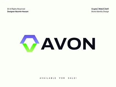 AVON — A + V Lettermark Logo for Crypto & Fintech a logo av lettermark blockchain tech logo branding crypto branding crypto logo defi logo lettermark logo logo logo design logo designer modern logo prop firm startup branding startup identity startup logo tech identity tech logo v logo web3 logo