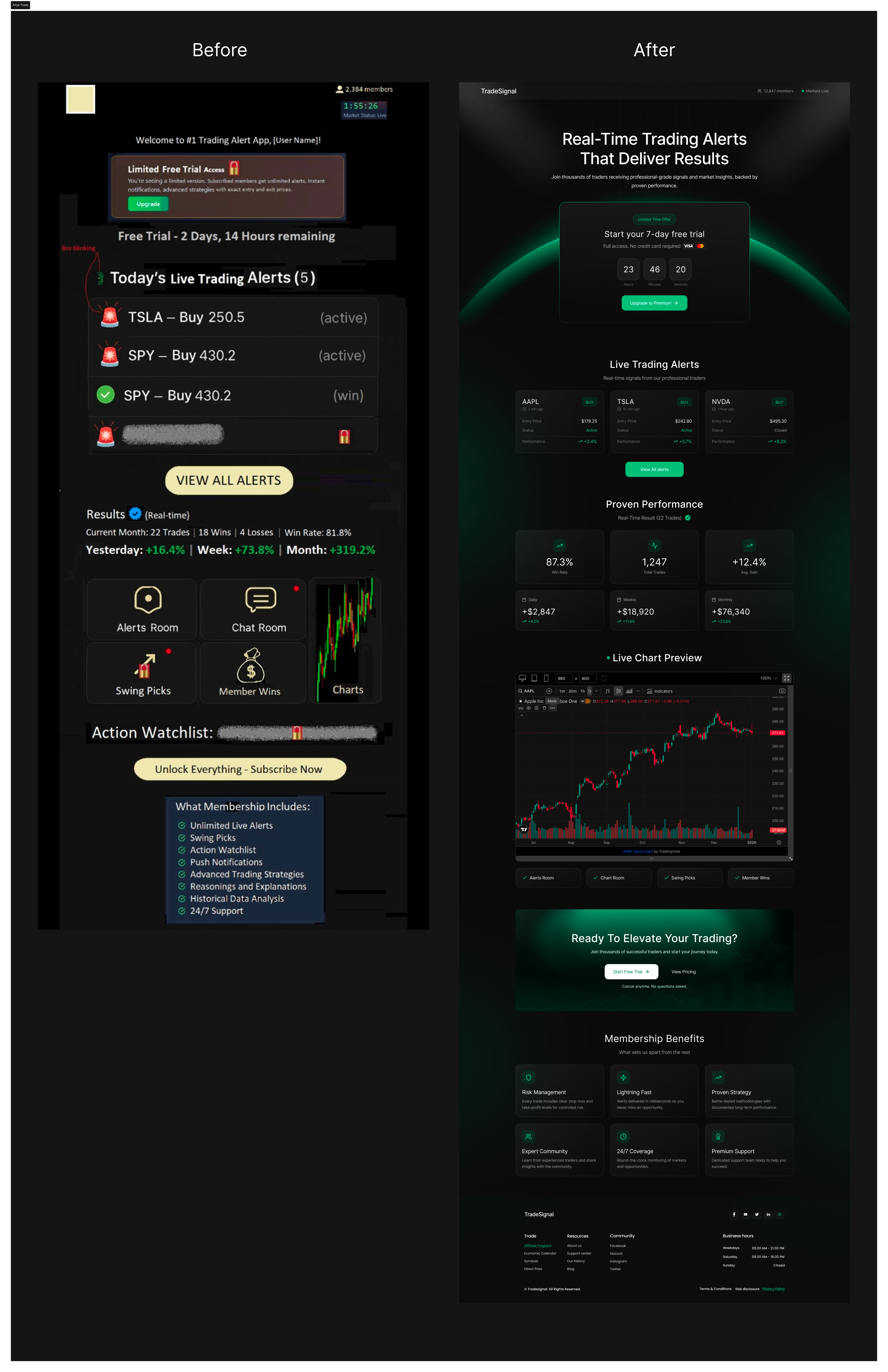 Trading Platform UX branding ui