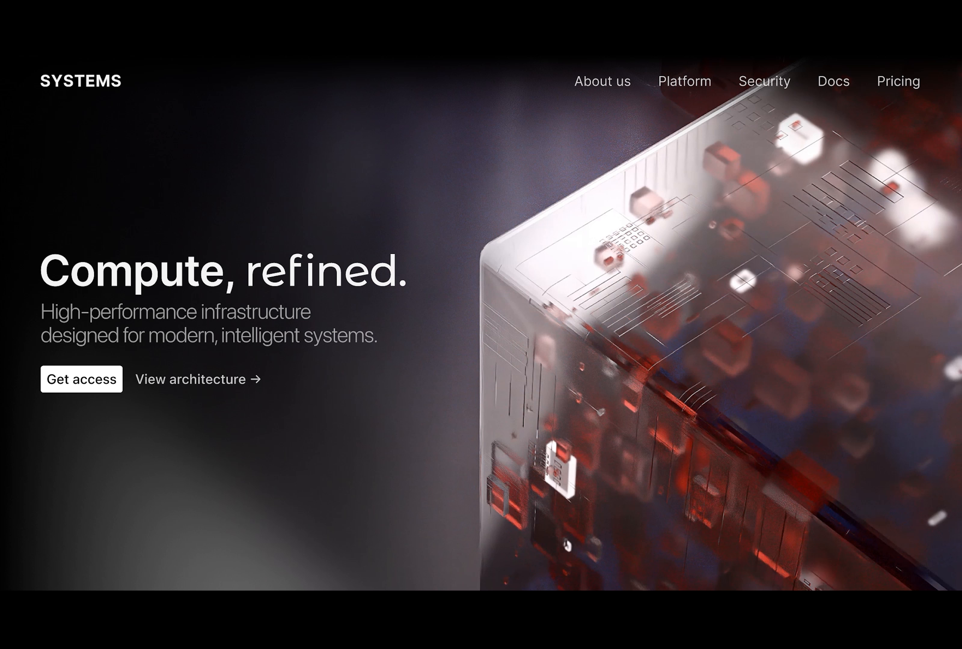 Example of 3D Website Hero Section Animation