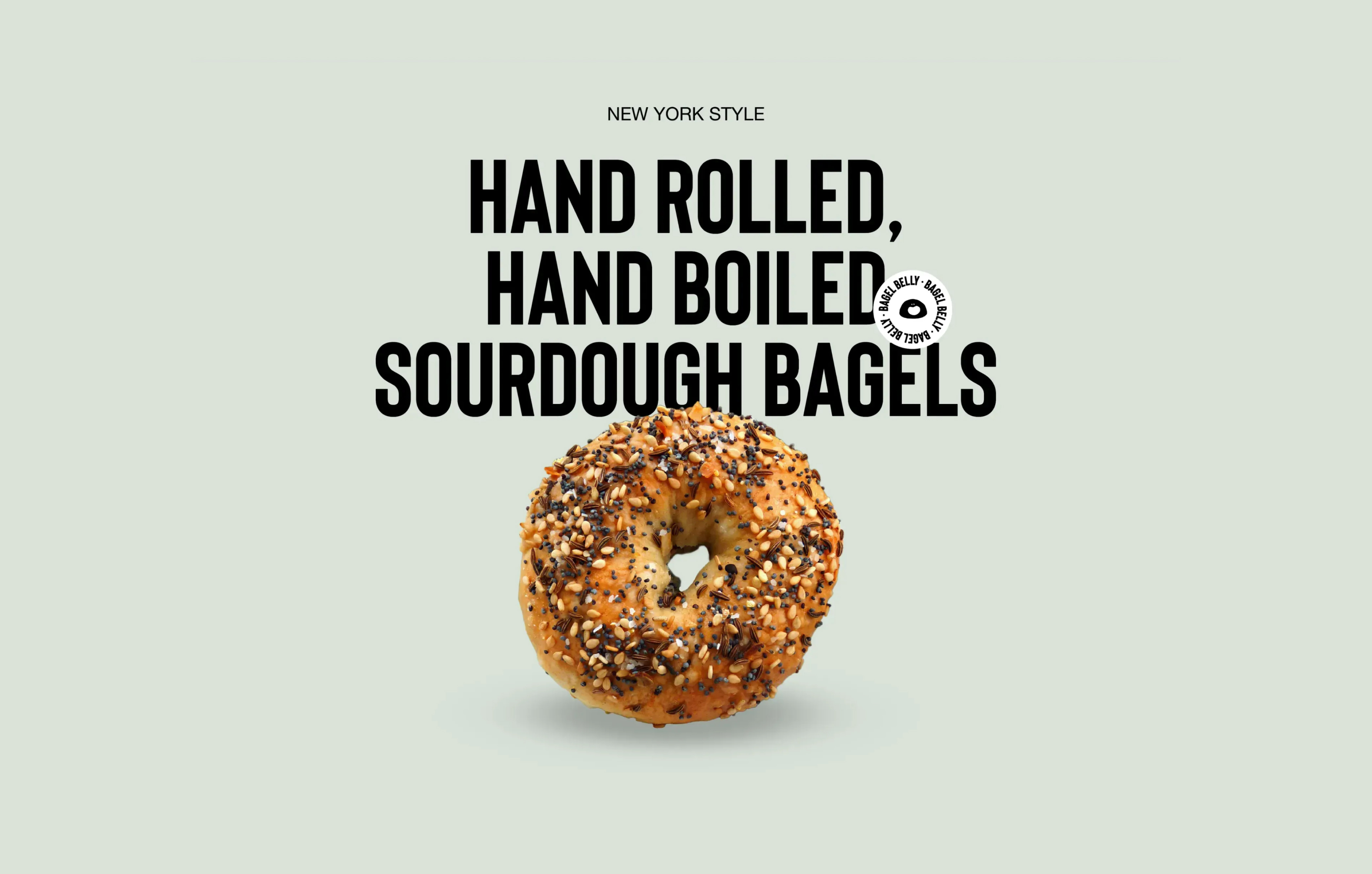 Bagel Belly bakery bold branding figma illustration logo minimalistic package design pastry shop visual identity