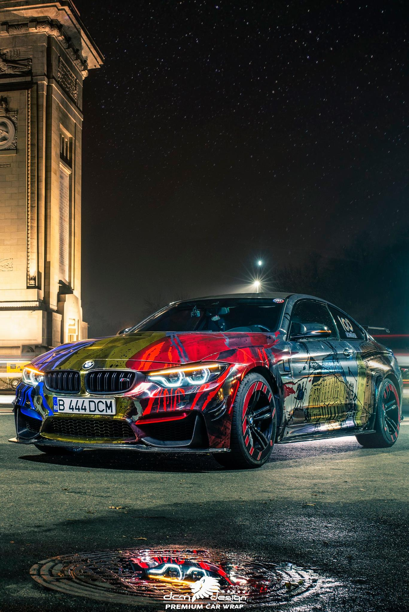 BMW M4 Wrap in Romanian Theme automotive design bmw bmw m4 branding car advertising car culture car design car livery car wrap custom car custom wrap formula 1 graphic design livery design racing racing design tunning