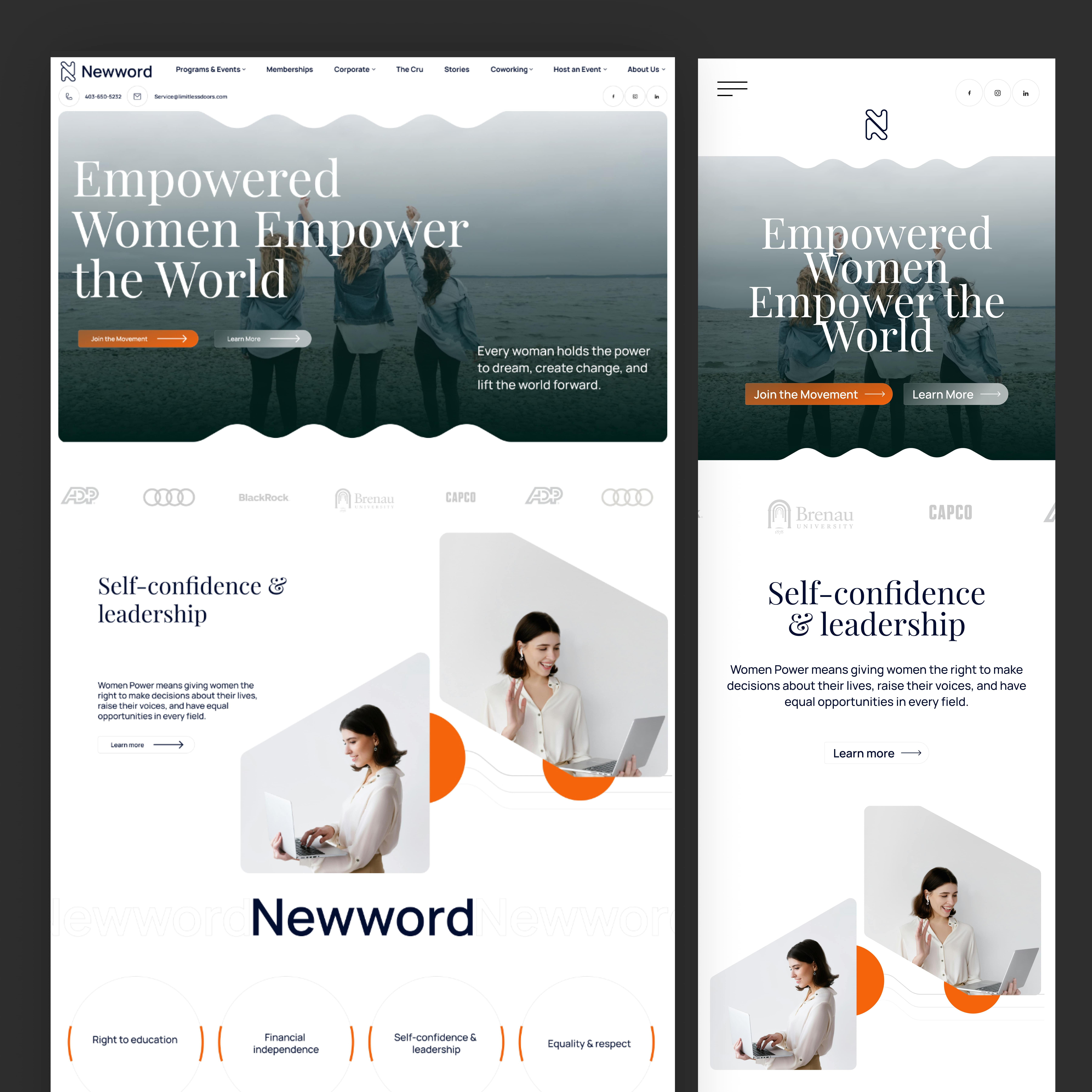 Newword Landing page graphic design landing page ui website design
