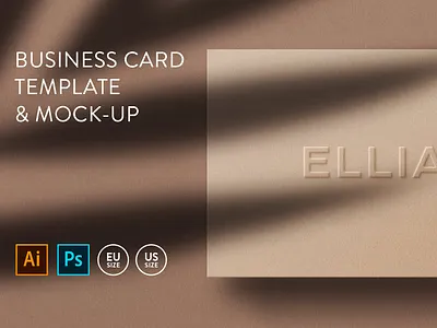 Business card Template & Mock-up #1 app branding design graphic design illustration logo typography ui ux vector